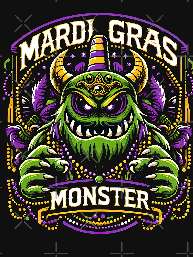 Mardi Gras Monster Fun Mask Monster Costume Graphic by SpookshowDesign