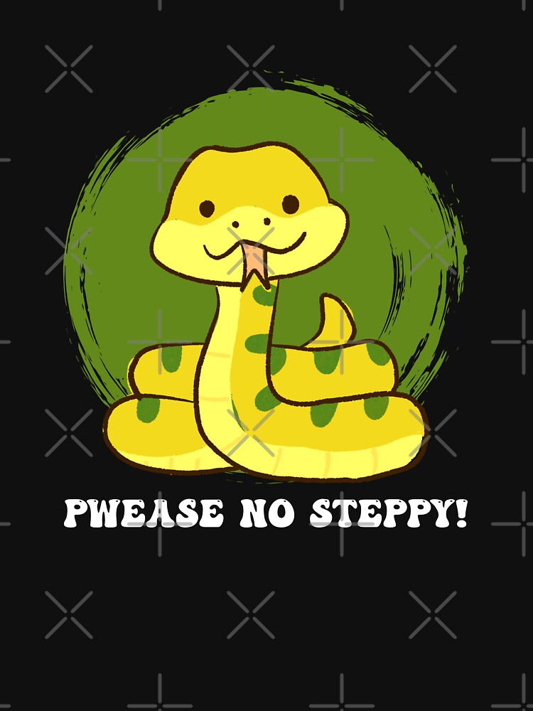 pwease no steppy! grunge rounded circle behind snake gadsden flag political meme funny gift for americans by ArtistryPrint