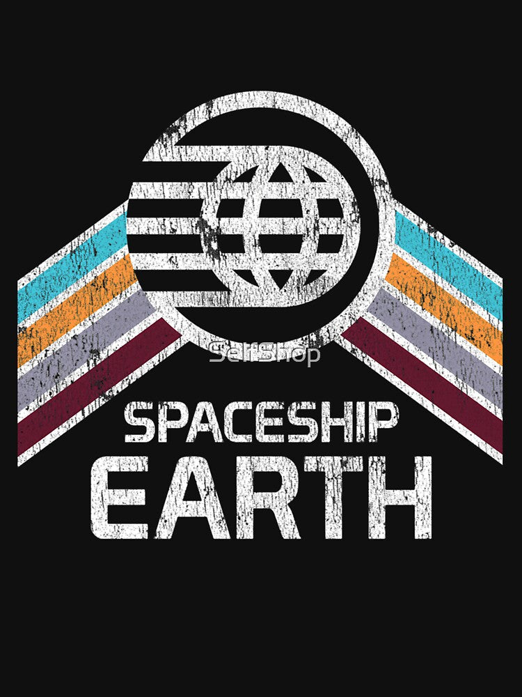 Spaceship Earth Logo In Distressed Style by SelfShop