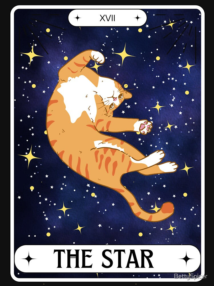 Tarot Card Orange Cat The Star by BettySpicer