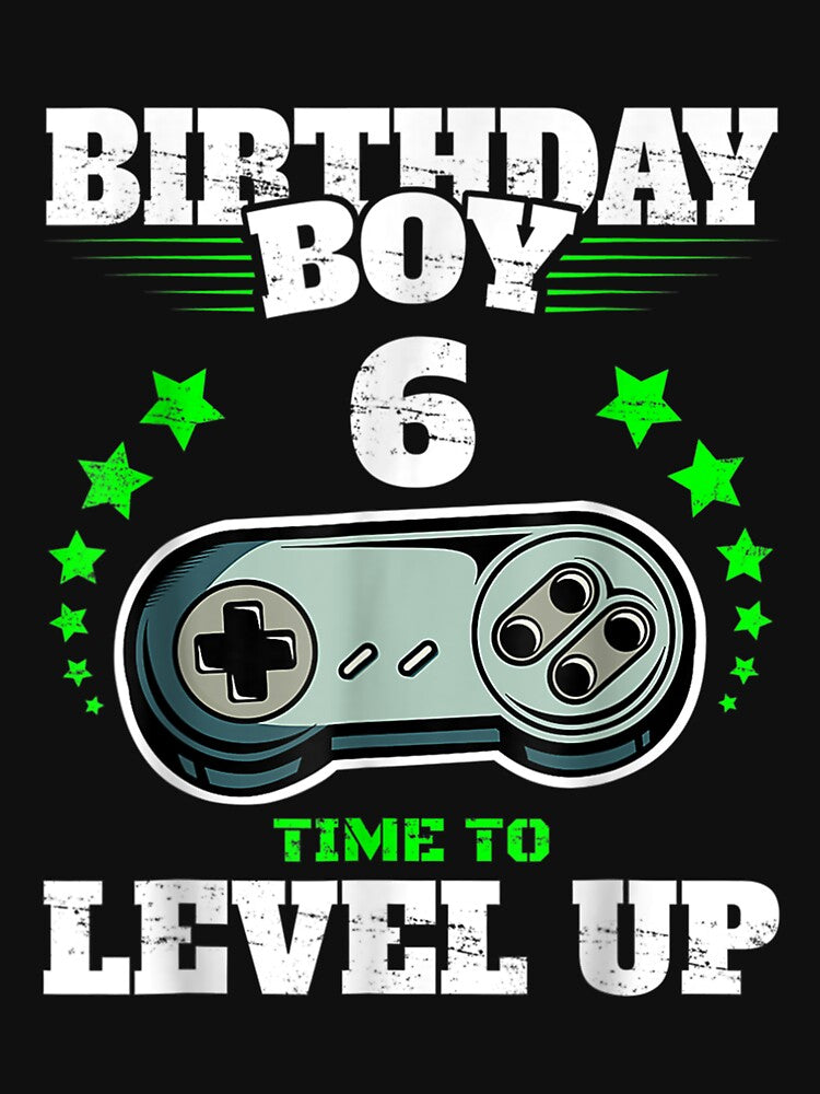 6th Birthday Boy Time To Level Up 6 Years Old Boys Gamer by brita797
