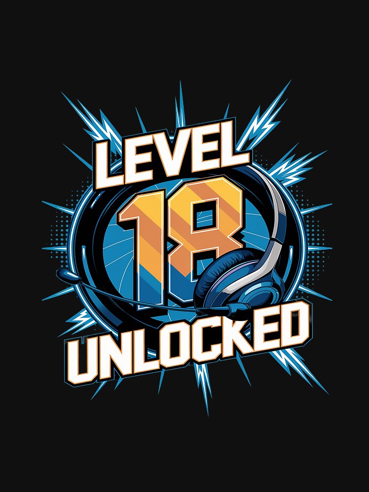 Level 18 Unlocked Video Game 18th Birthday PC Gaming by AquaKiev
