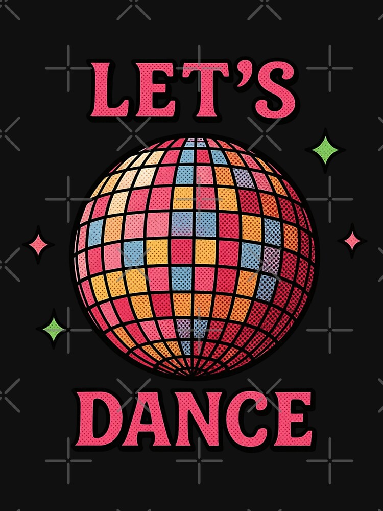 Retro Disco Ball Let's Dance 70s Party Vintage by creativerooney