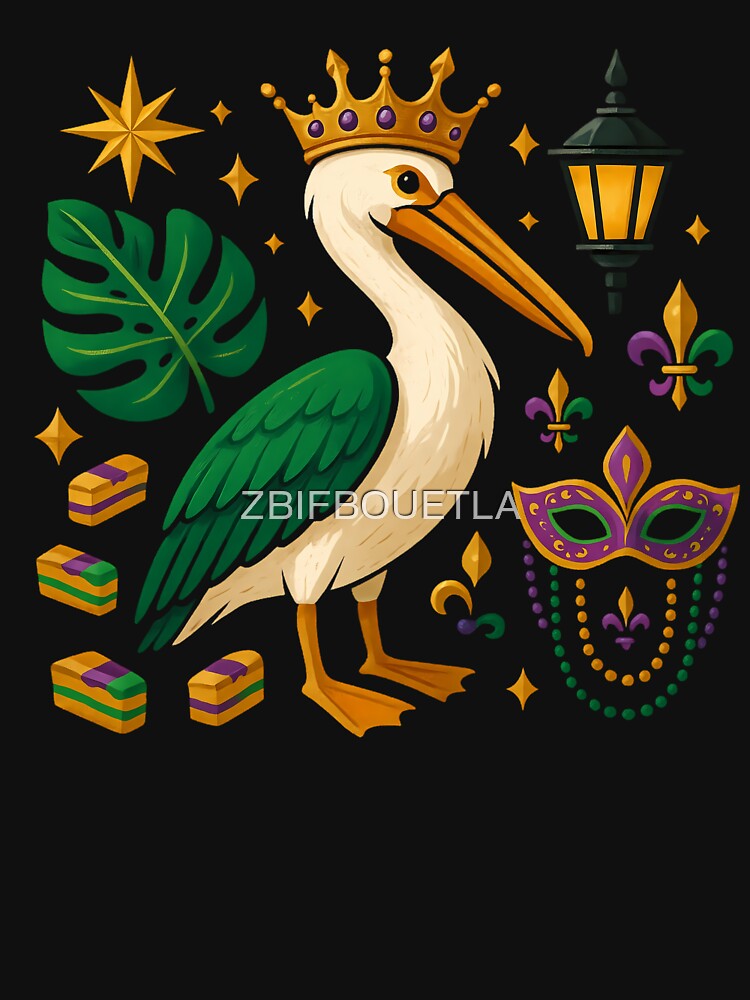 Mardi Gras Pelican - Carnival Vibes by ZBIFBOUETLA