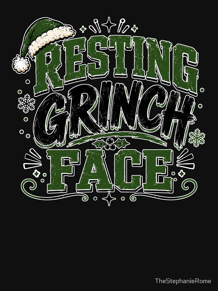 Resting Grinch Face – Funny Christmas Holiday Design by TheStephanieRome