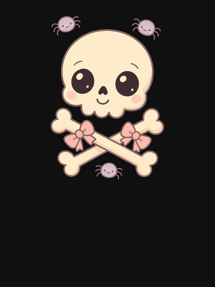 Kawaii Skull & Crossbones – Cute Pastel Gothic Aesthetic by FrameFlow