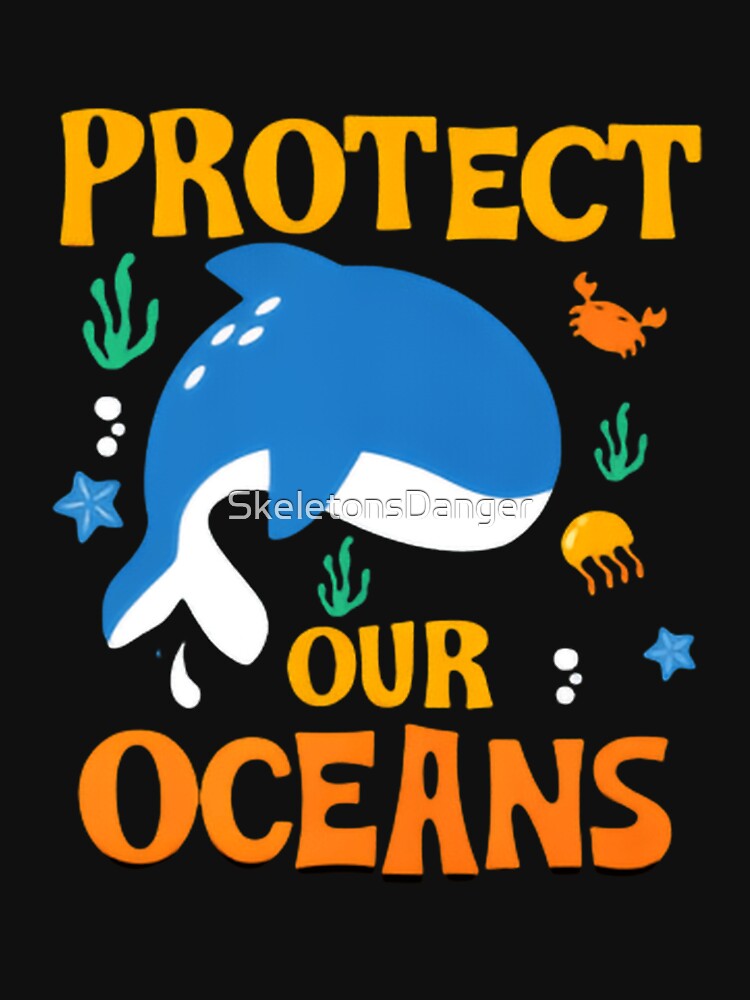 Protect Our Oceans Playful Dolphin Save Our Seas by SkeletonsDanger