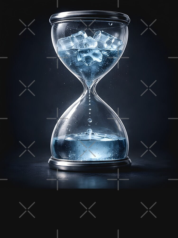 Melting Time – Hourglass Environmental Awareness Graphic by FunkyVista