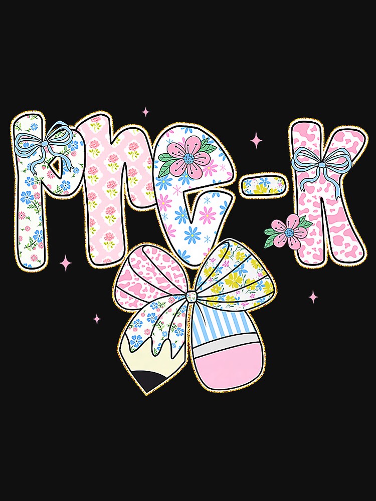 Cute Preppy Back to School Floral Pre-K for Girls by melodycook