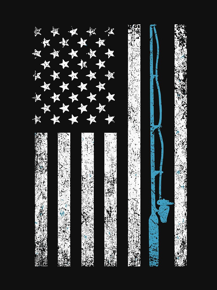 American Flag Fishing Shirt Vintage Fishing by iesingc