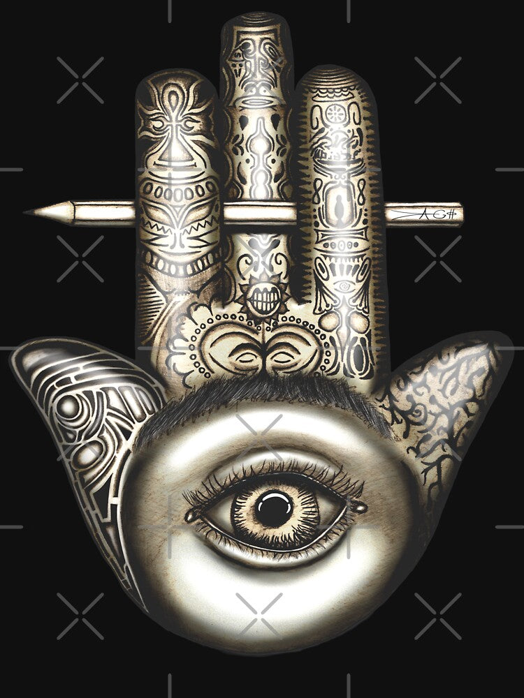 Pencil drawing hand of protection hand drawn by DAGHO