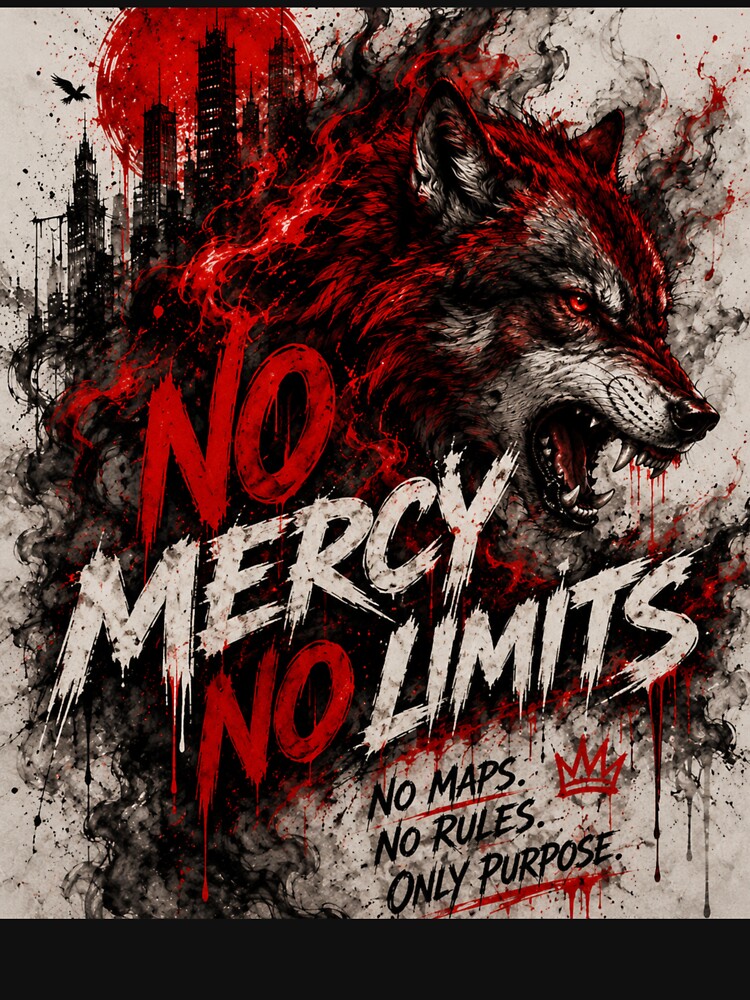 No Mercy, No Limits – Wolf Streetwear Graphic by UrbanSwagFlow