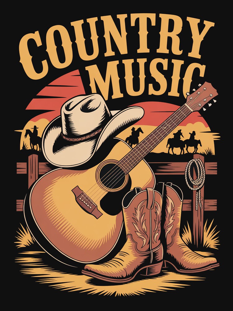 Country Vibes – Western Music Lifestyle Art by DreamOnShirts