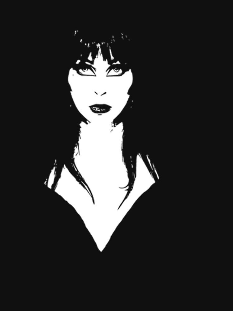 Elvira Mistress of the Dark white and background color by CynthiaMeggyes8
