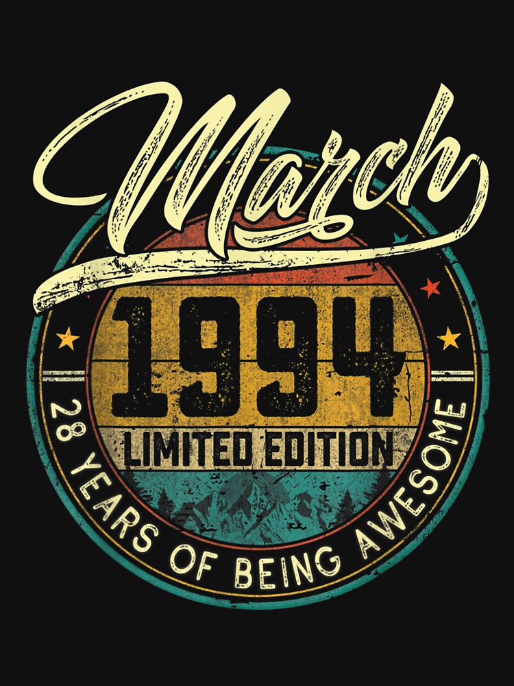 Retro March 1994 Limited Edition Vintage 28 Years Old by tomekae