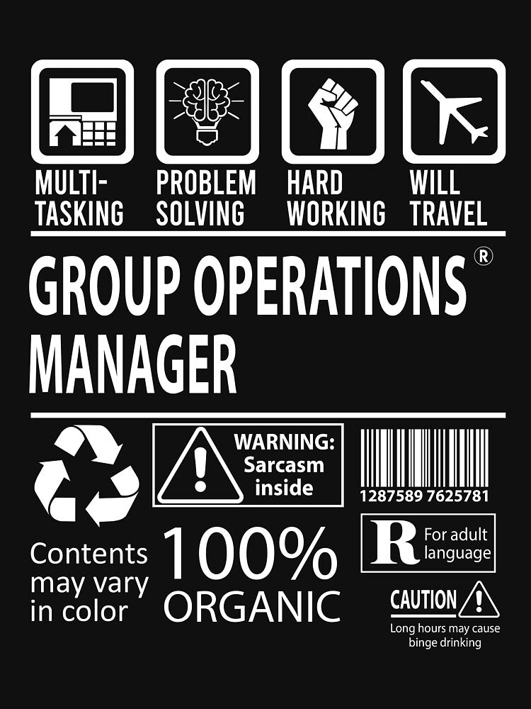 Group Operations Manager T Shirt - MultiTasking Certified Job Gift Item Tee by andahanson
