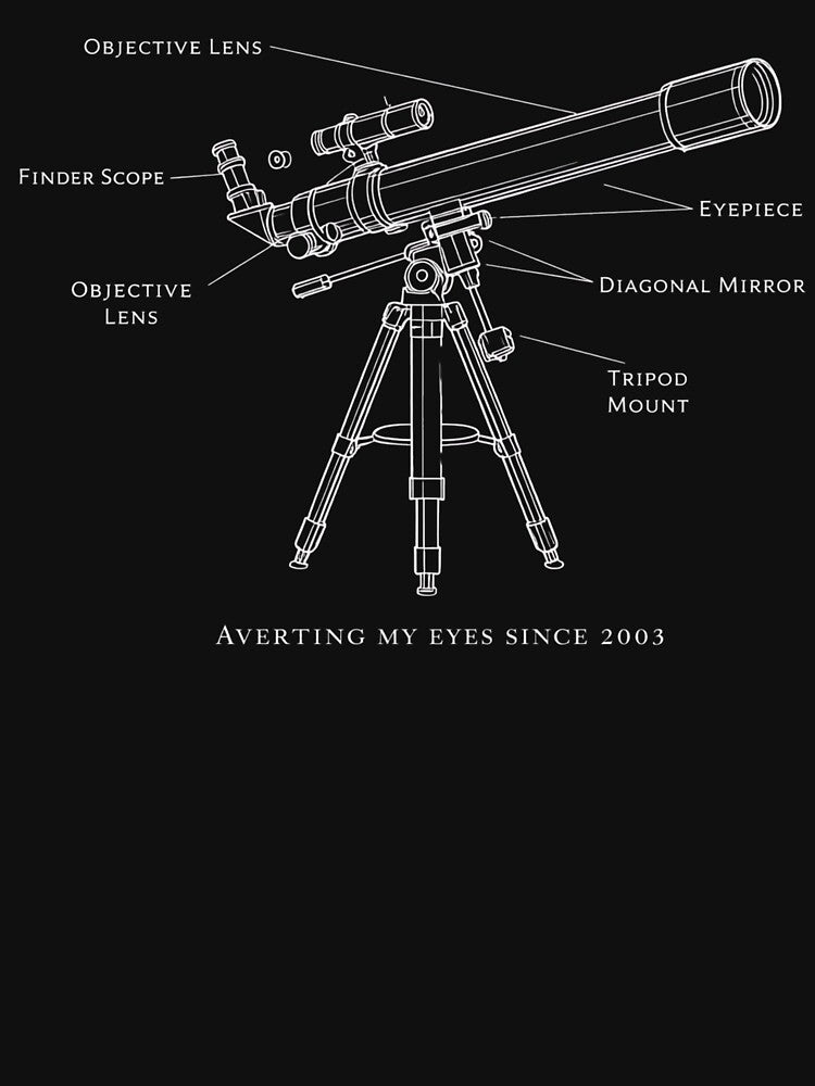 Backyard Astronomer — Amateur Telescope Patent Blueprint Art by Thread-Riot