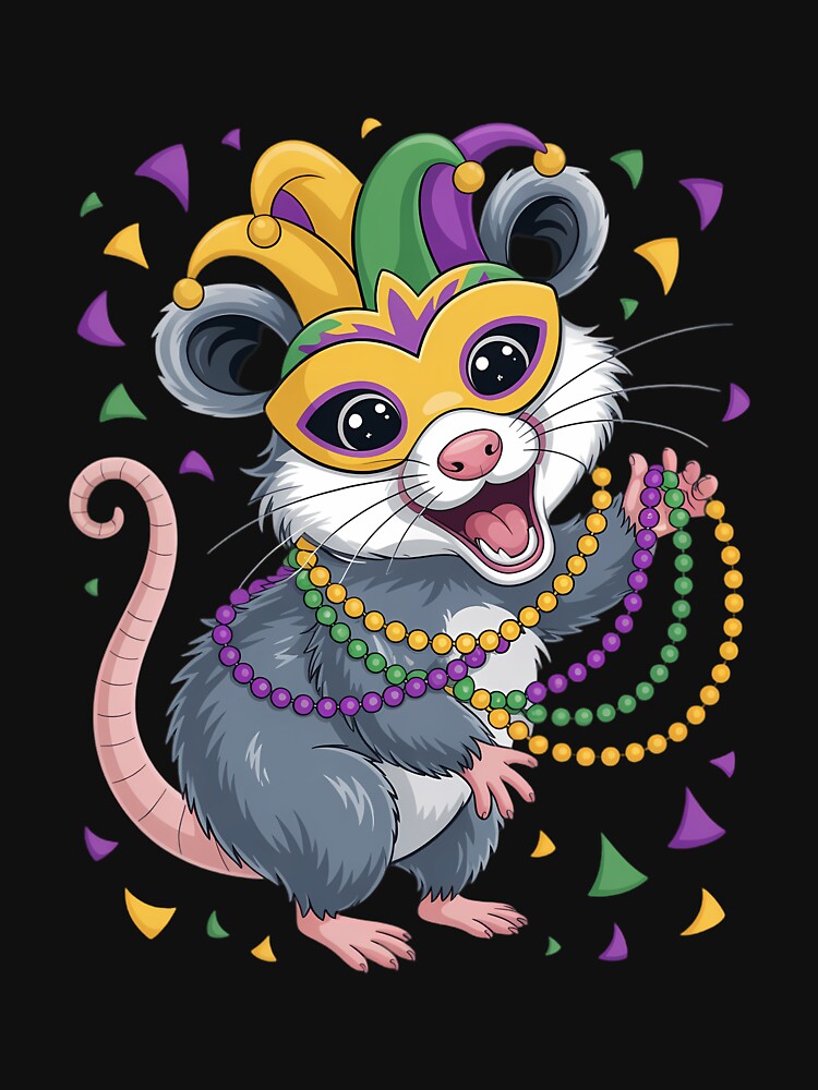 Mardi Gras possum in a mask and beads by JonathalIngham