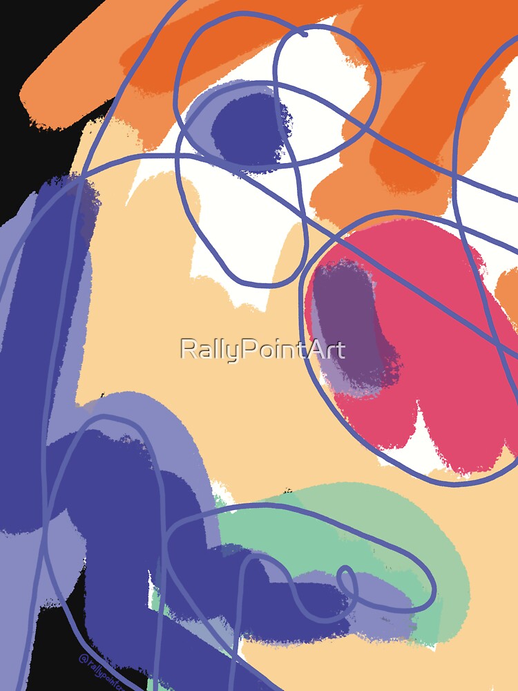 Line Art Doodle Abstract by RallyPointArt