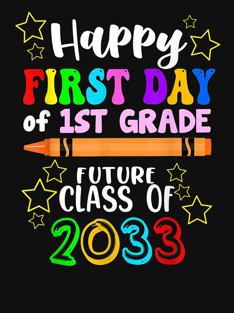 Back to School First Day Of First Grade Hello 1st Grade Kids by FidelmaShop