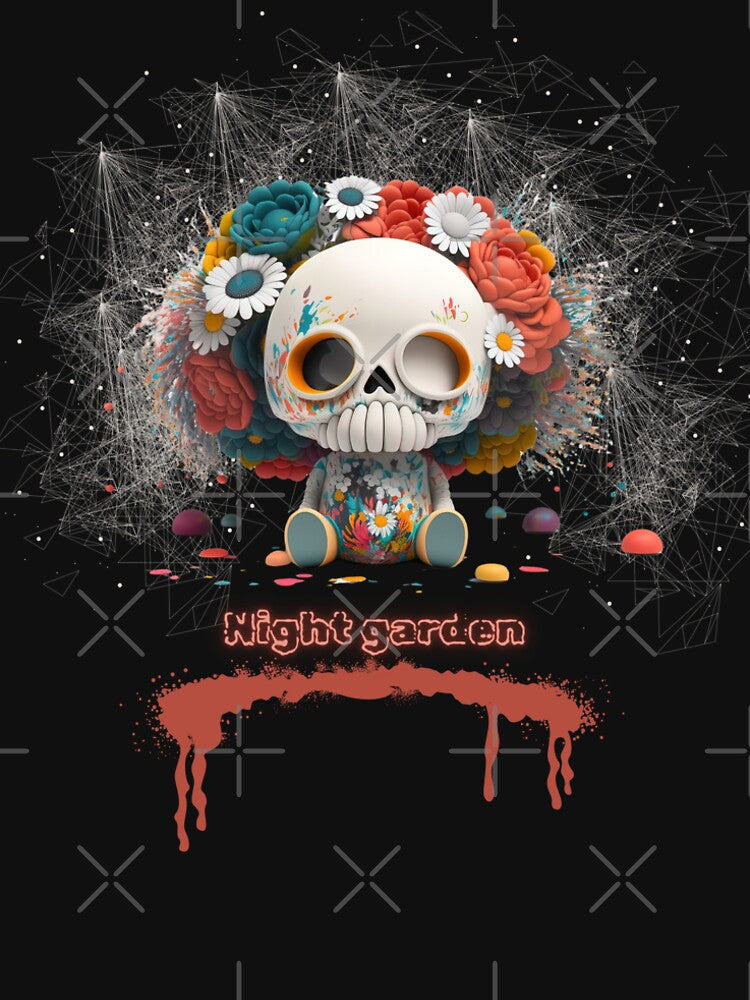 Cute Floral Skull by THEVONZA