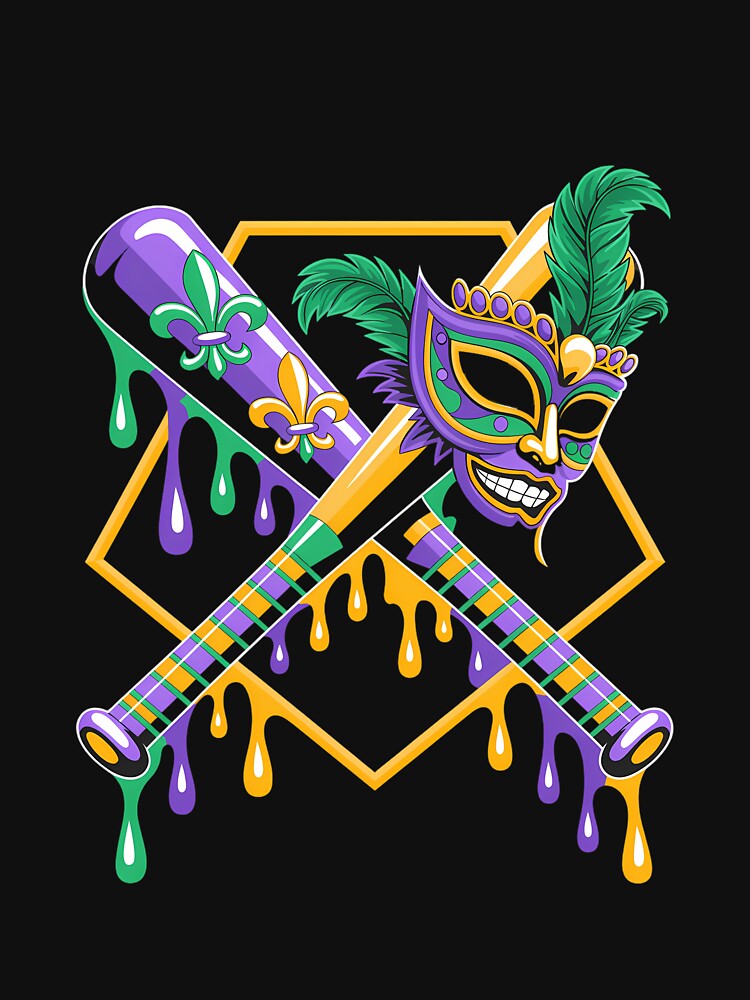 Baseball Mardi Gras Carnival Party Mask Ice Cream by Morphologiona