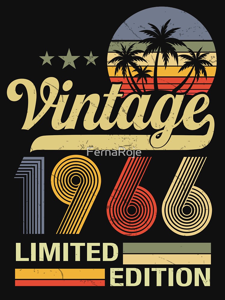 Vintage 1966, 60th Birthday Gift Distressed Design by FernaRoje