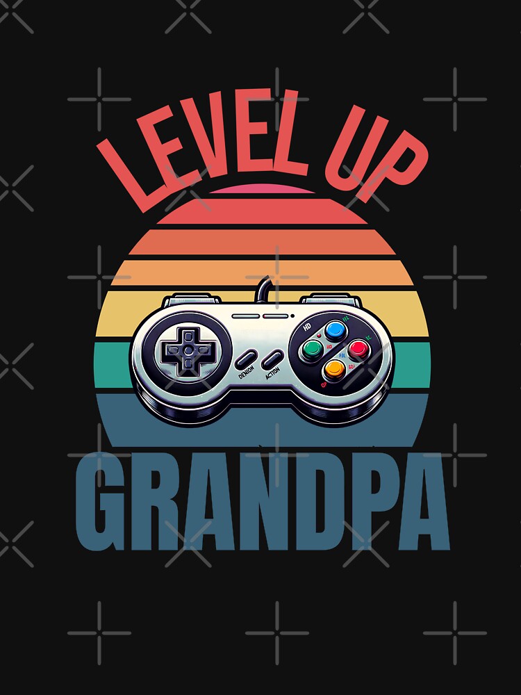 Level Up Grandpa - Retro Gaming by InspireHubWear