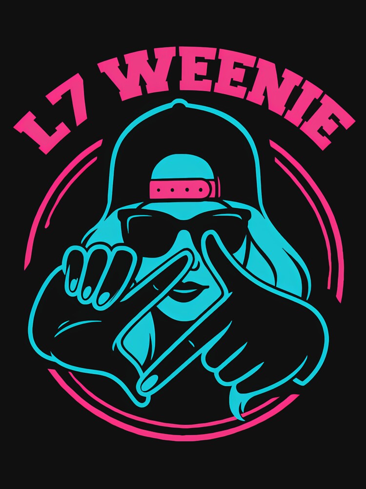 L7 Weenie Funny Baseball Girl Loser Hand Gesture Comfort Colors by KristineLi