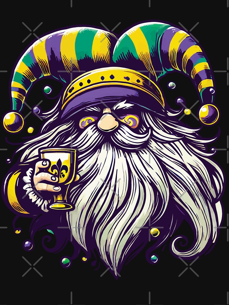 Mardi Gras Spirit with Festive Gnome Vibes by LuminOrb