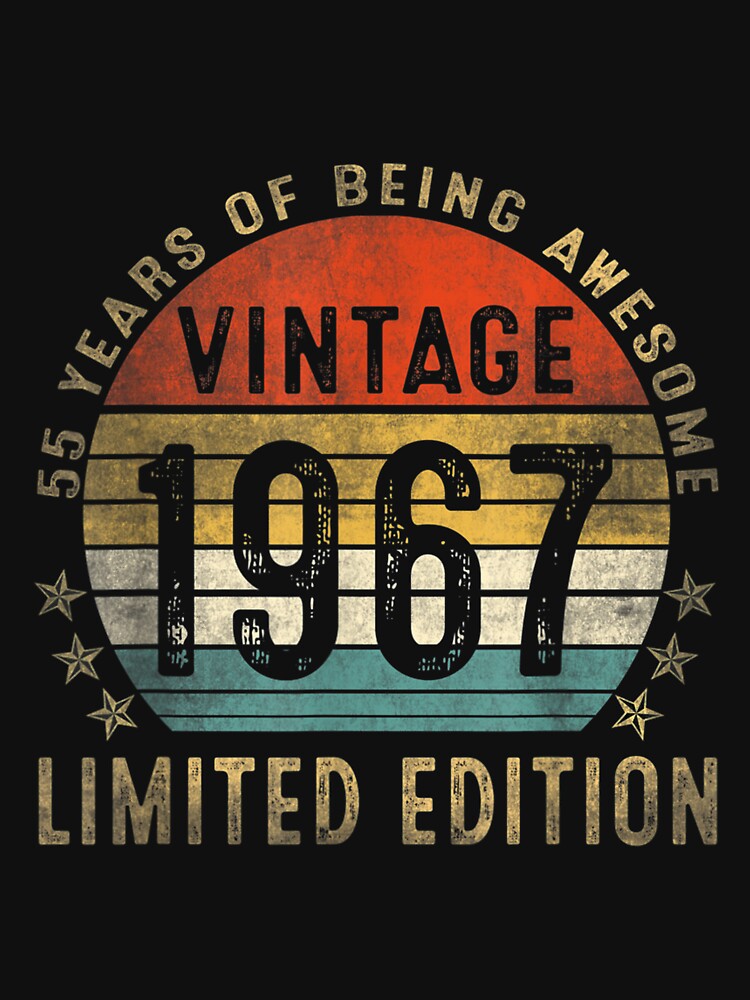 55 Yrs Old Gift Vintage 1967 Limited Edition 55th Birthday by aprilsav