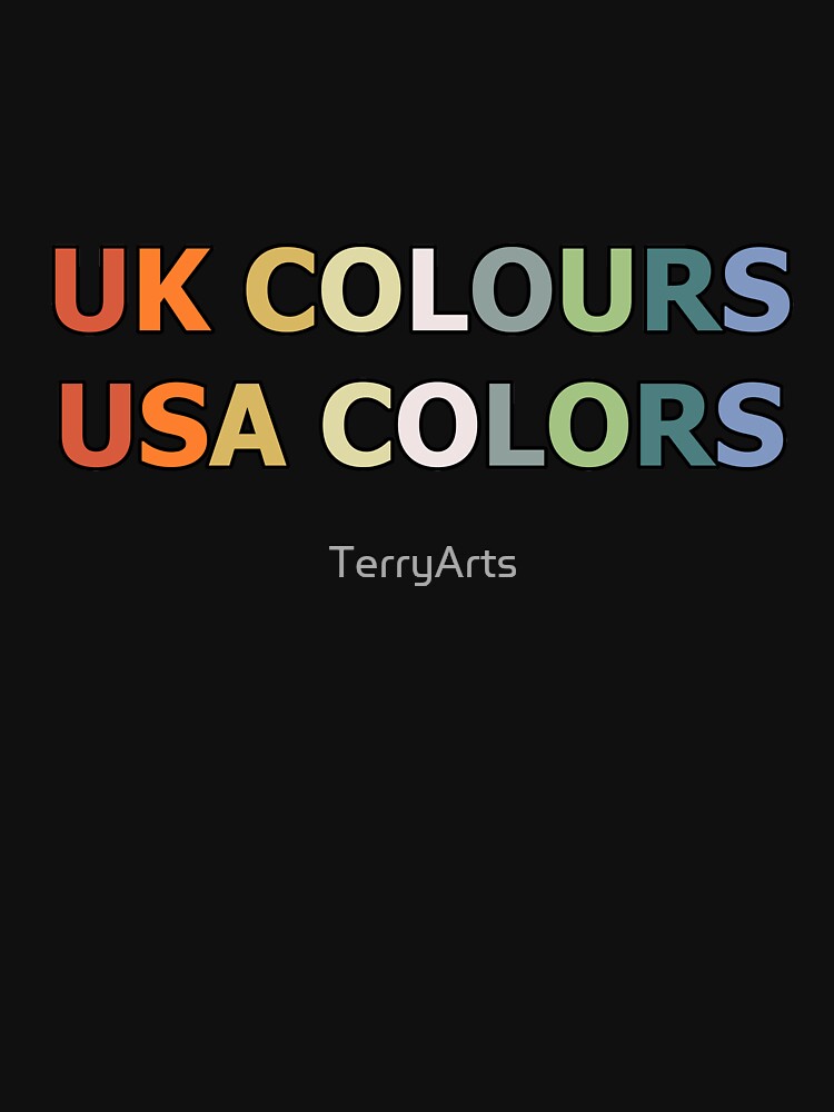 Spelling UK Colours USA Colors Vintage by Beachy