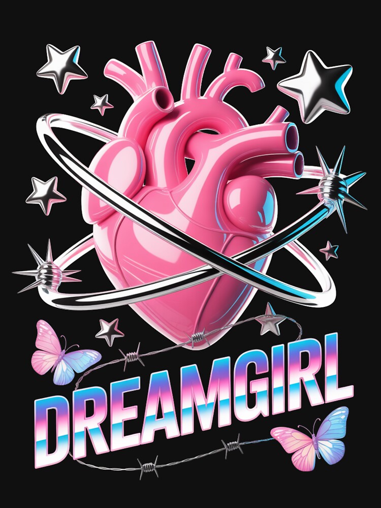 Dreamgirl Anatomical Heart Cosmic Rings Barbed Wire Valentine's Day by DarylWelsh2024