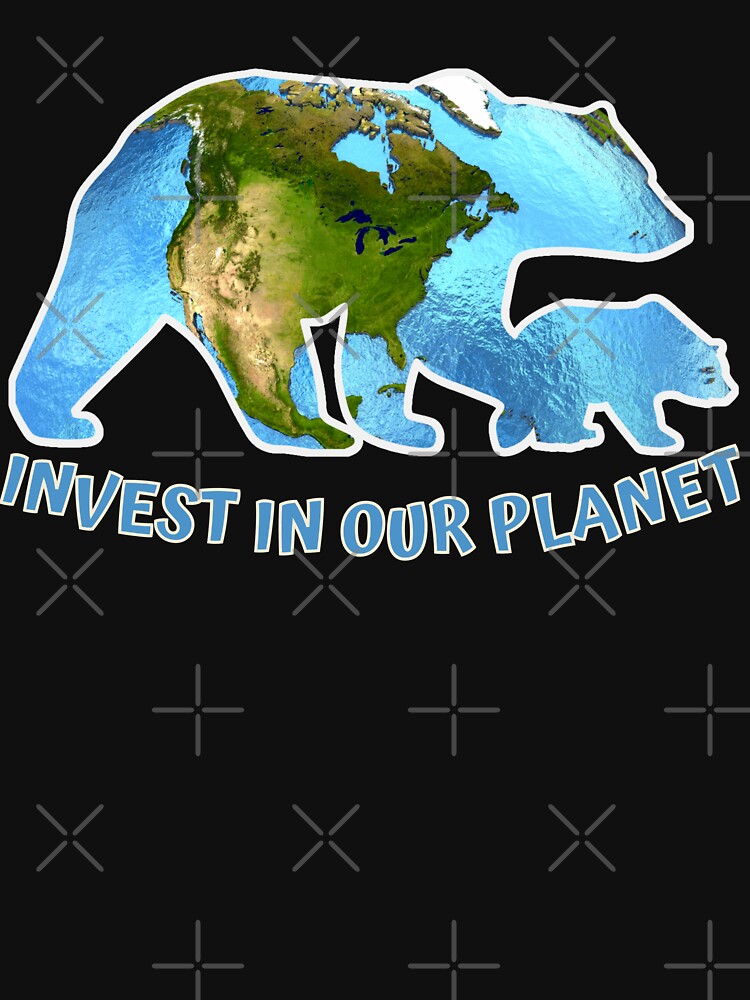 Earth Day 2023 Bear Family Earth Silhouette - Invest in Our Planet by ElLocoMus