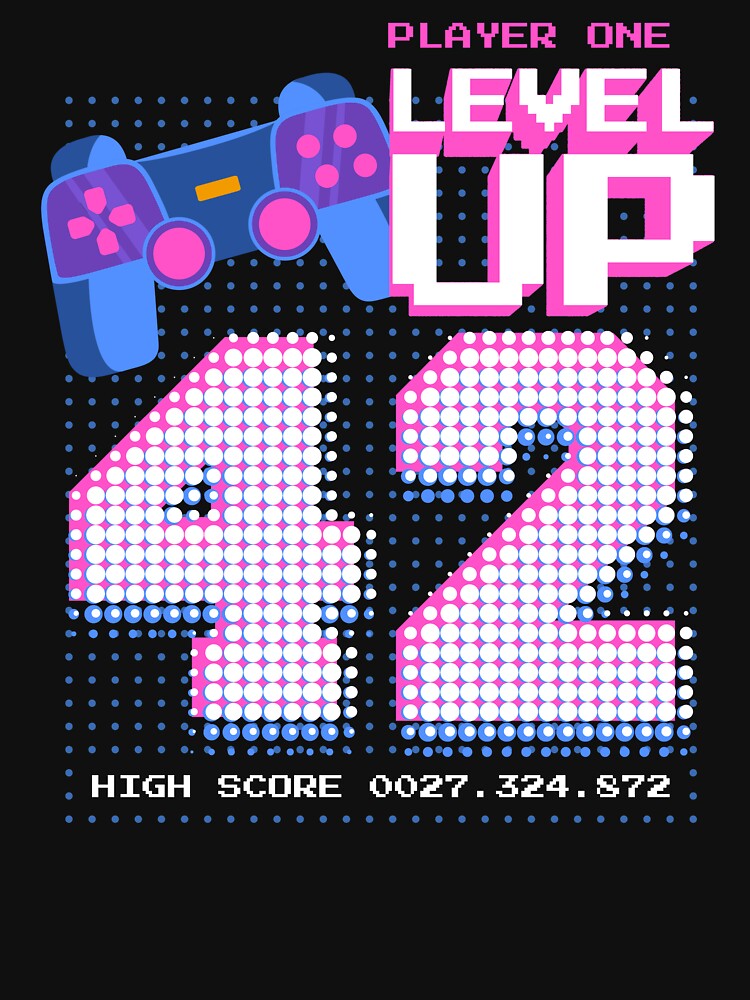 Player One Level Up 42 by patternprint1