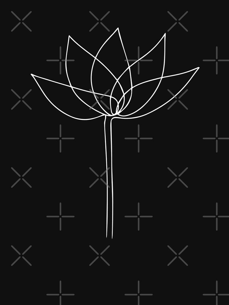 FLOWER - White Line Art by Mrs-PenLine