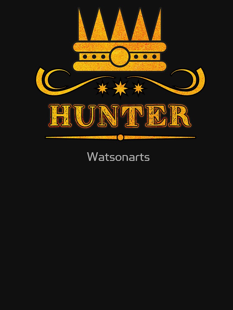 Hunter Personalized Funny & Unique Custom Name Design for Men, Teens, and Boys by Watsonarts