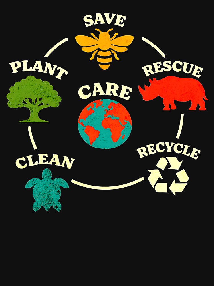 Save Bees Rescue Animals Recycle Plastic Earth Day by clothesy7