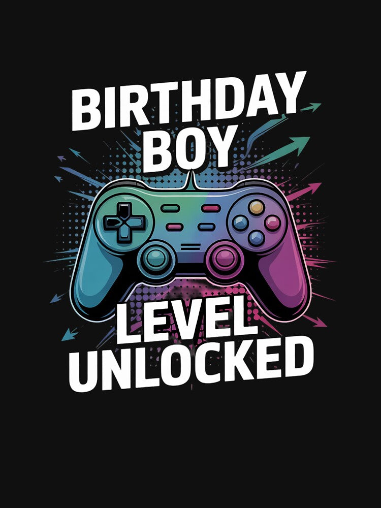 Level 8 Unlocked Video Game 8th Birthday Gamer Boys by Belkisallen