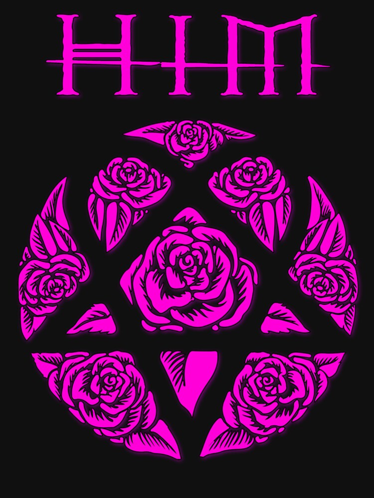 Heartagram Him Band Tee Him Logo Pink Ville Valo Music Heartgram by OnTheRunFinds