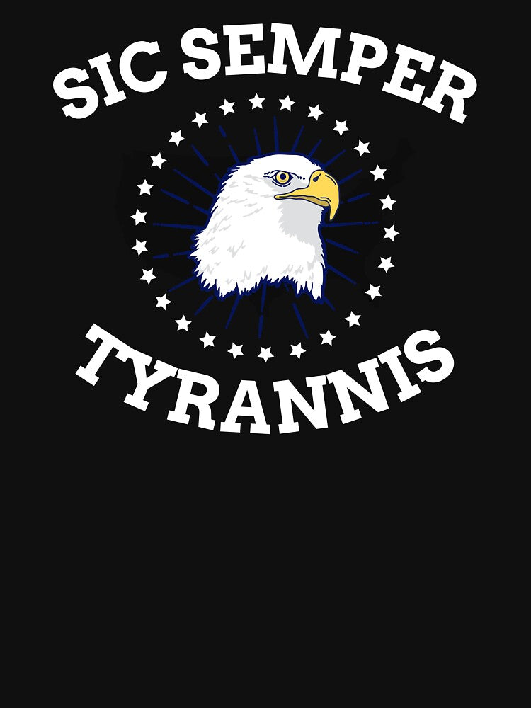 American Patriot Sic Semper Tyrannis Bald Eagle print by jakehughes2015