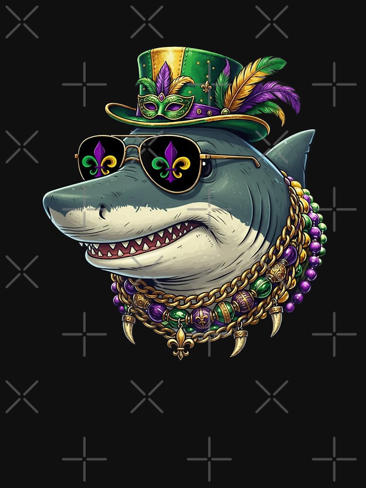 Mardi Gras Shark King Mardi Gras Carnival by CORJIDOG-ART
