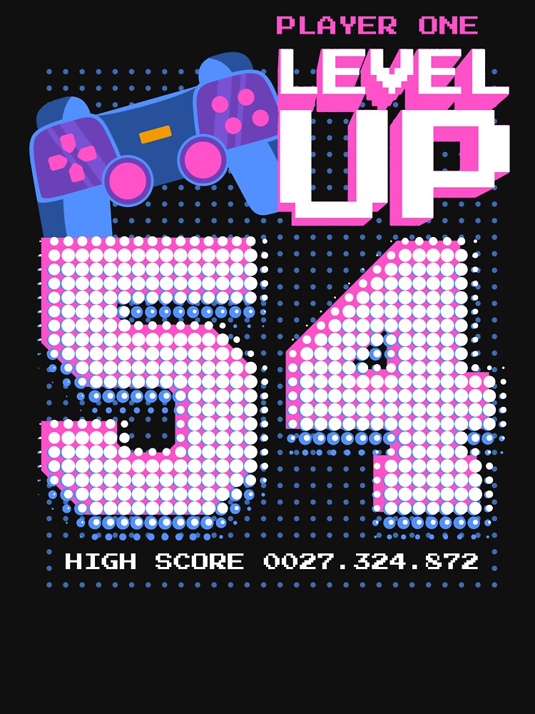 Player One Level Up 54 by patternprint1