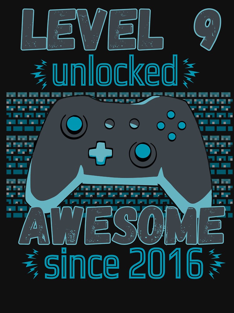 9th Birthday Boy Level 9 Gamer 9 Year Video Game Party by Dreams  come true