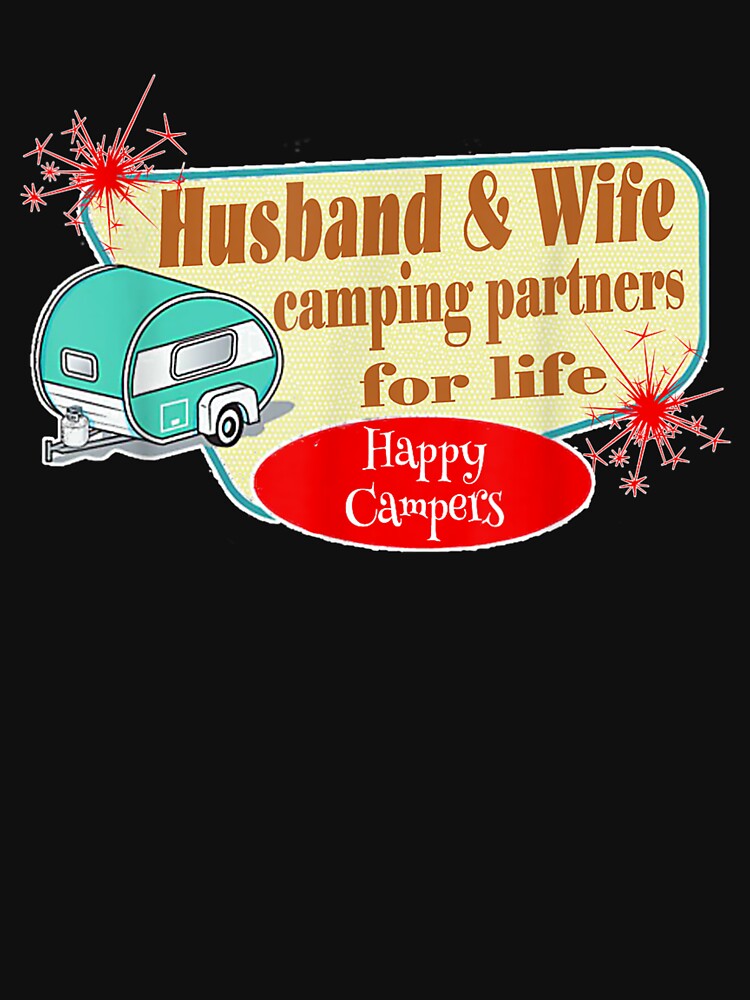 Husband And Wife Camping Partners For Life Funny by melisenda