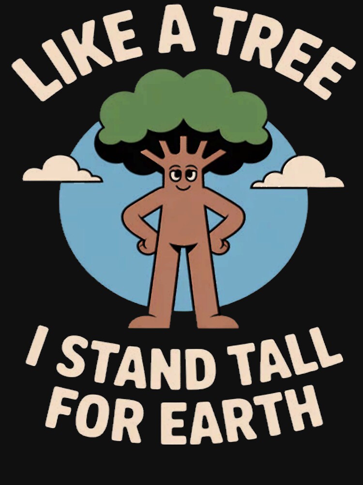 Eco Tree Graphic Like a Tree I Stand Tall for Earth by Vastingan