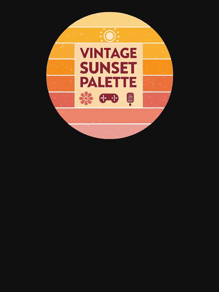 Vintage Sunset Palette Retro Circle Design by UNDESIGNS1614