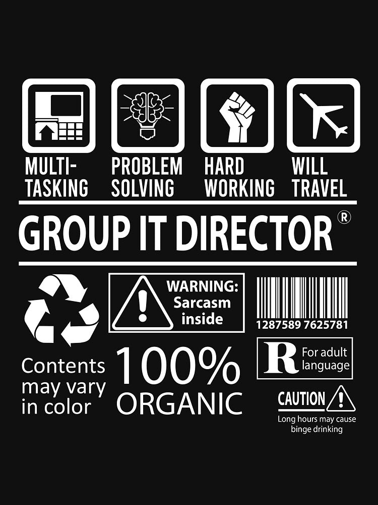 Group It Director T Shirt - MultiTasking Certified Job Gift Item Tee by sabinacsnm