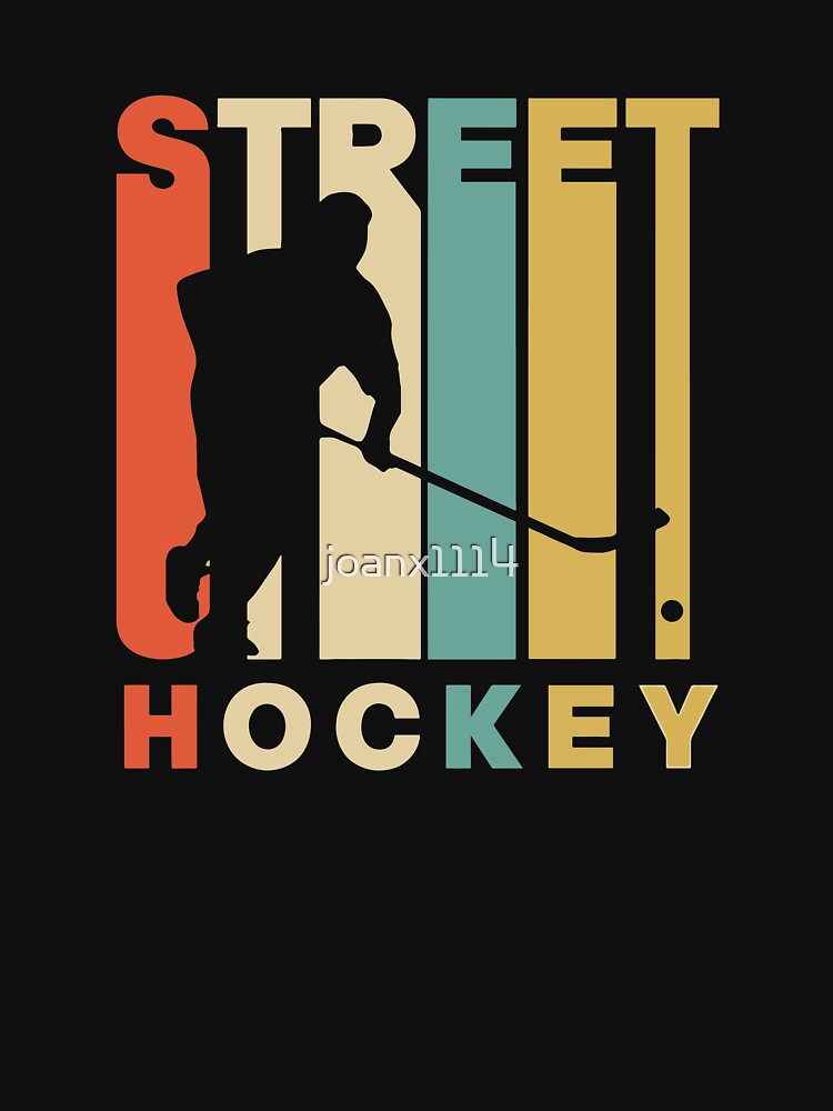 Vintage Style Street Hockey Silhouette Shirt by joanx1114