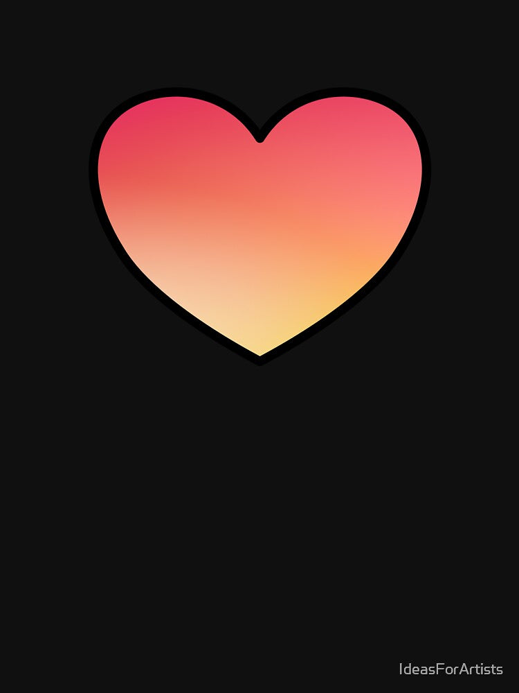 Fluorescent heart - yellow and peach by Inspirationmotivation